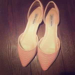 Steve Madden Pink Snake Skin Flats